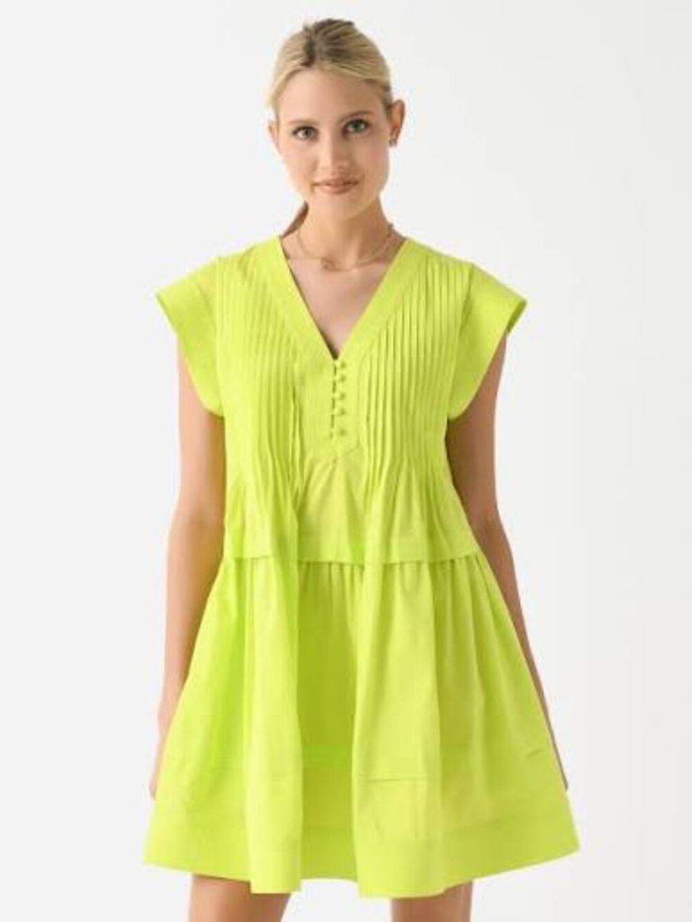 Hunter Bell Parker Dress Neon Chartreuse Green Size M